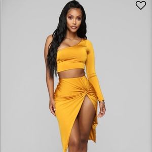 2 piece top and skirt